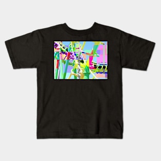 Pastel Colored Rollercoaster Squared Kids T-Shirt